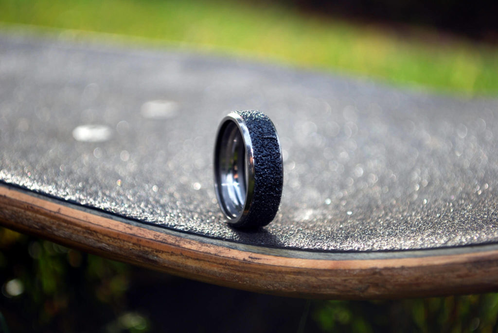 Steel Grip Ring Recycled Skateboard Rings, Skate Gifts, Recycled