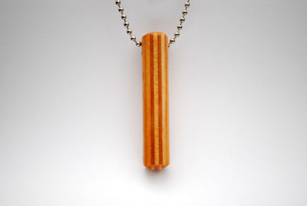stained wood, necklace
