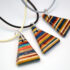 rainbow necklaces, jewelry, triangle, colorful